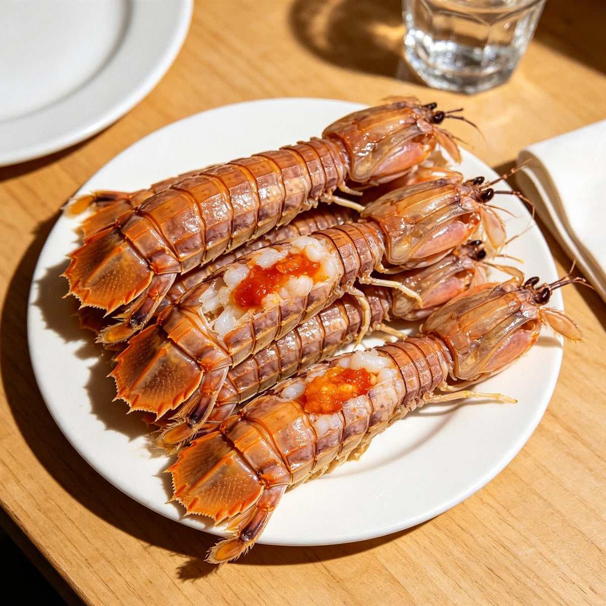 Fresh Mantis Shrimp And Sweet Prawns