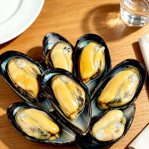 Fresh Mussels In Black Shells