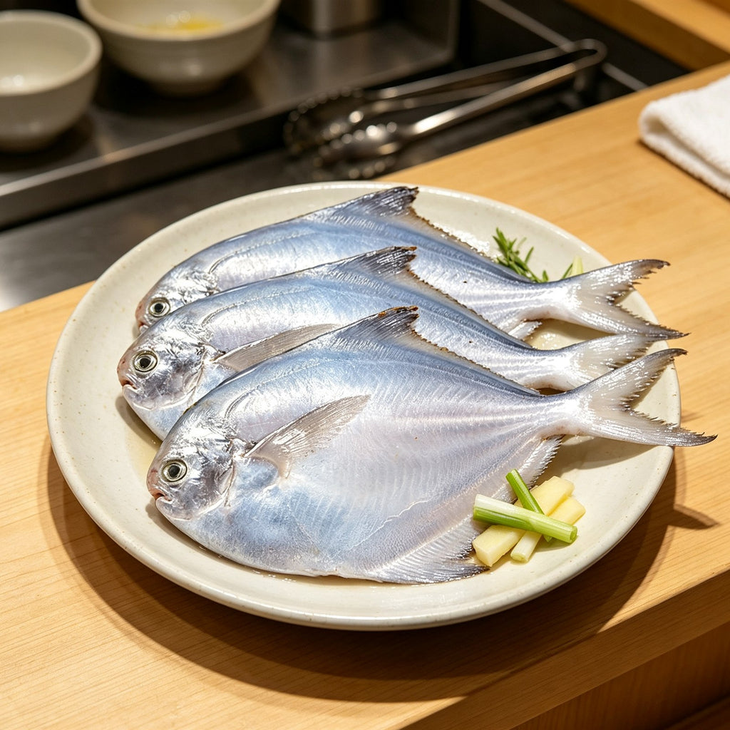 Fresh Silver Pomfret Whole Fish