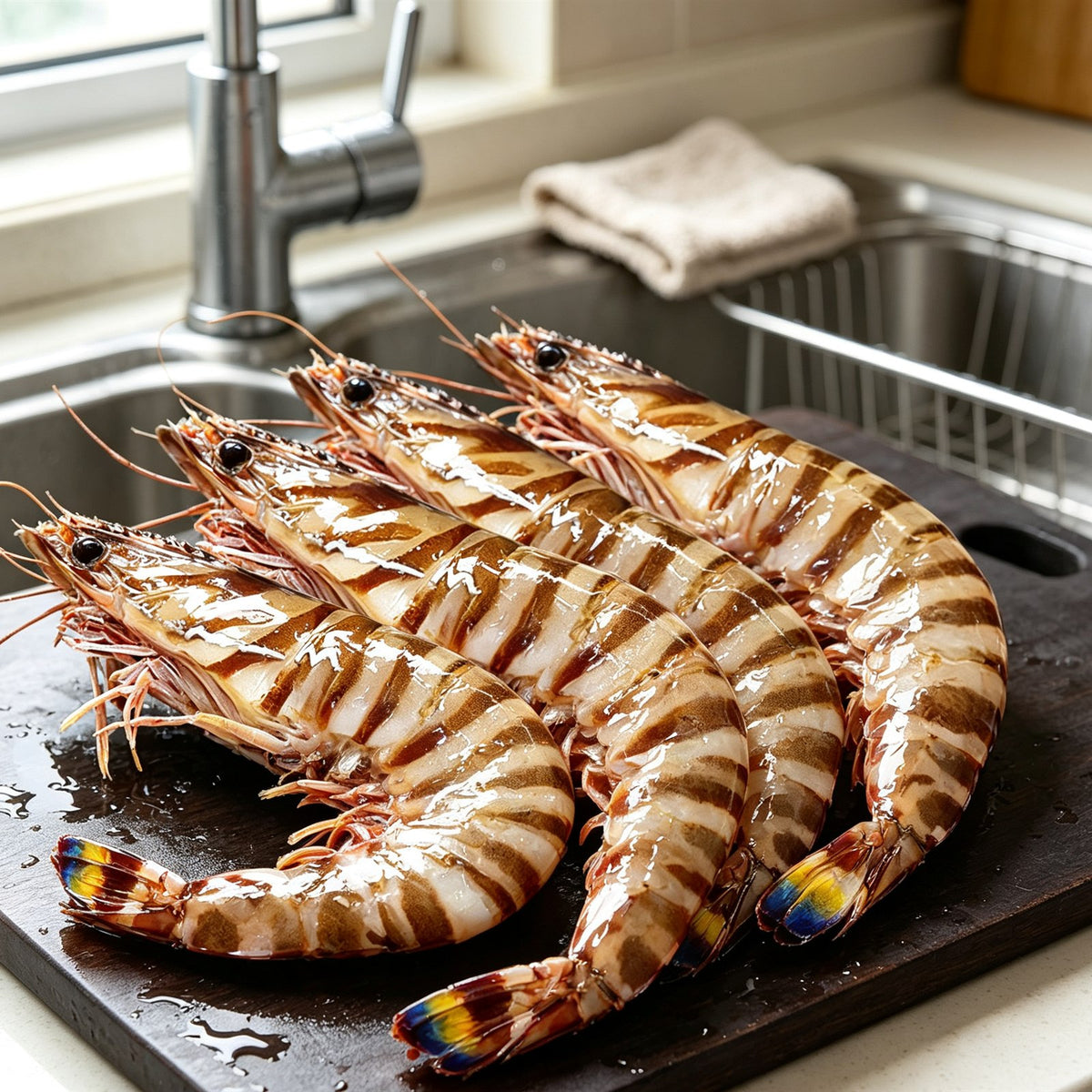 Wild Caught Striped Tiger Prawns